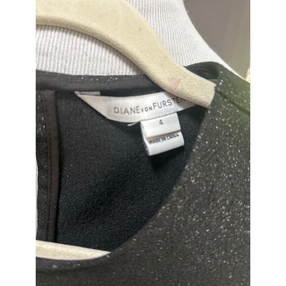 NWOT Diane Von Furstenberg Sparkle Little Black Dress DVF Size 4 MSRP $394 - Picture 5 of 5